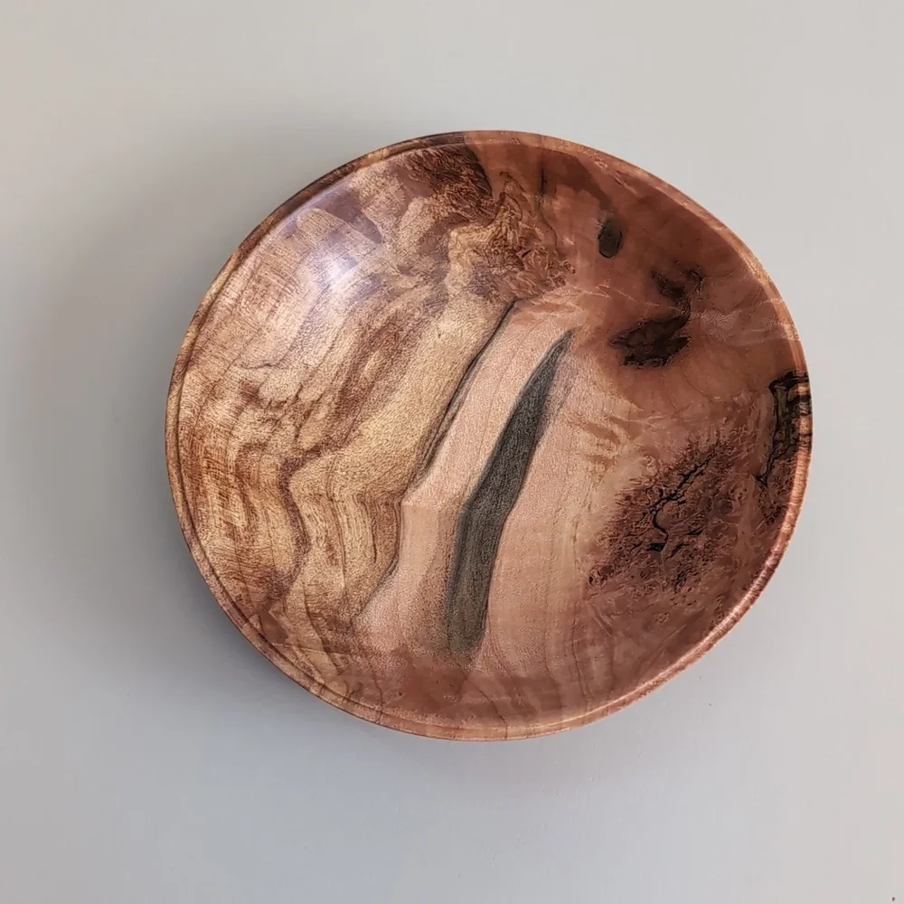 Alan Adler maple bowl (2018) fine art craft piece 6" Diameter - Picture 2 of 9